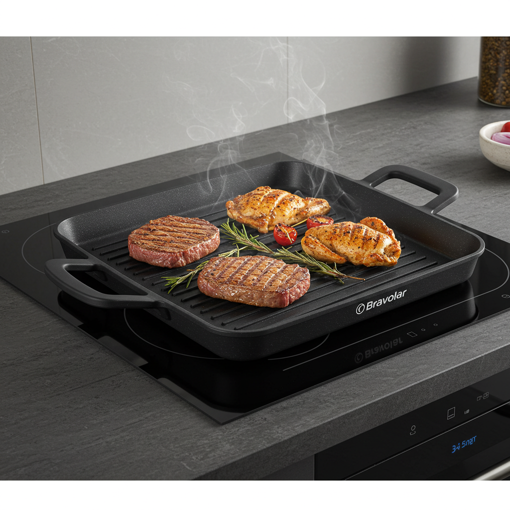 Chapa Grill Retangular Bravolar – Grelhados Perfeitos com Estilo e Segurança